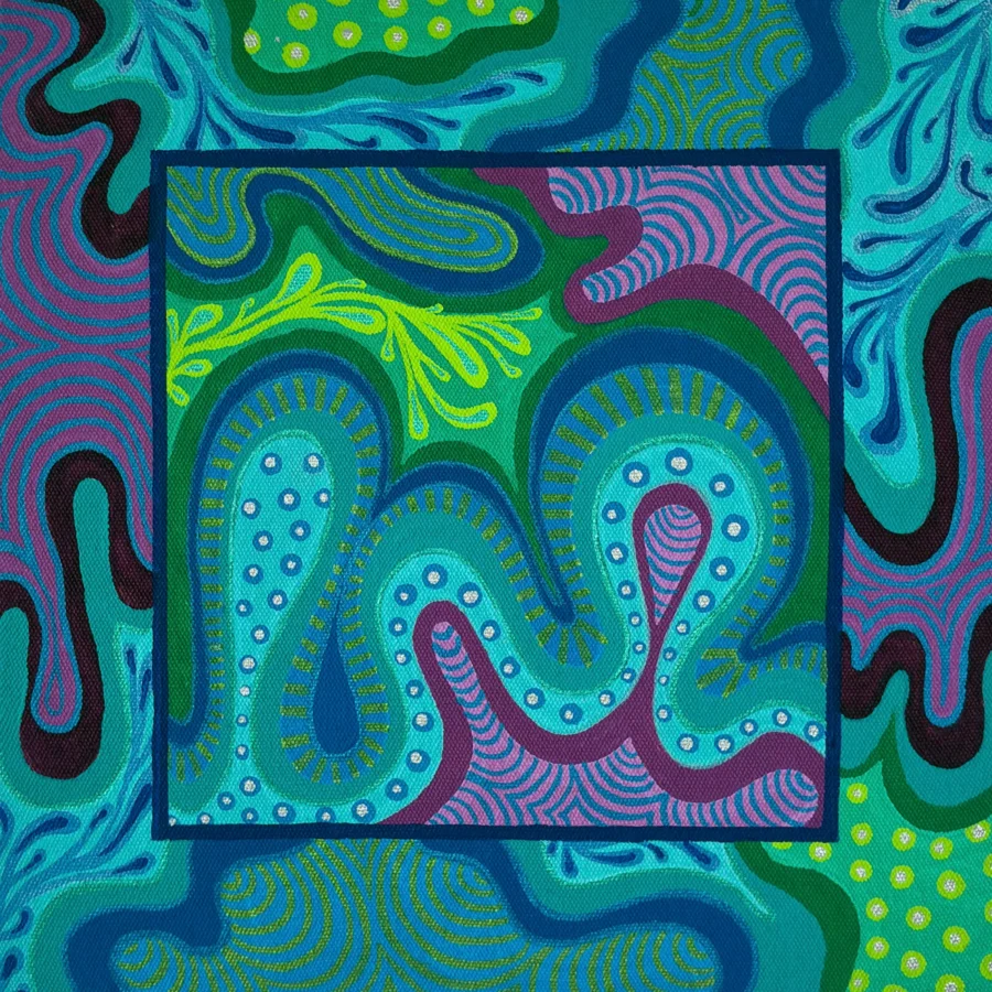 Curiosidad, obra abstracta original de Paula Figura