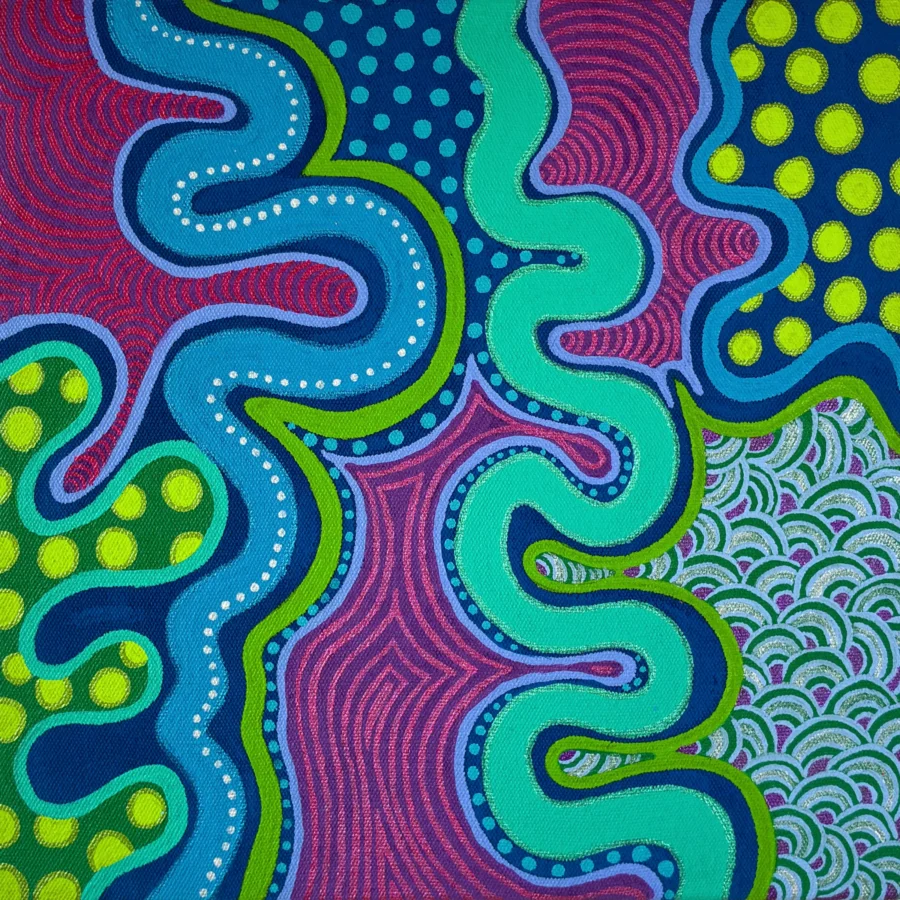 Florecer, obra abstracta original de Paula Figura